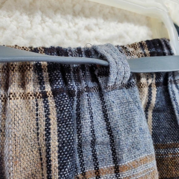 VTG Baker St Ted Martin Skirt sz 16 Plaid Gray Tan Preppy Autumn Wool Blend - Picture 9 of 13